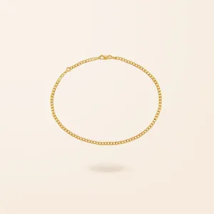 10K Gold Curb Link Anklet