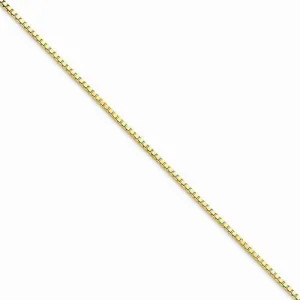 10K Yellow Gold Box Chain Anklet