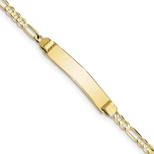 10KT Yellow Gold 7-inch 5.25MM ID Figaro Bracelet