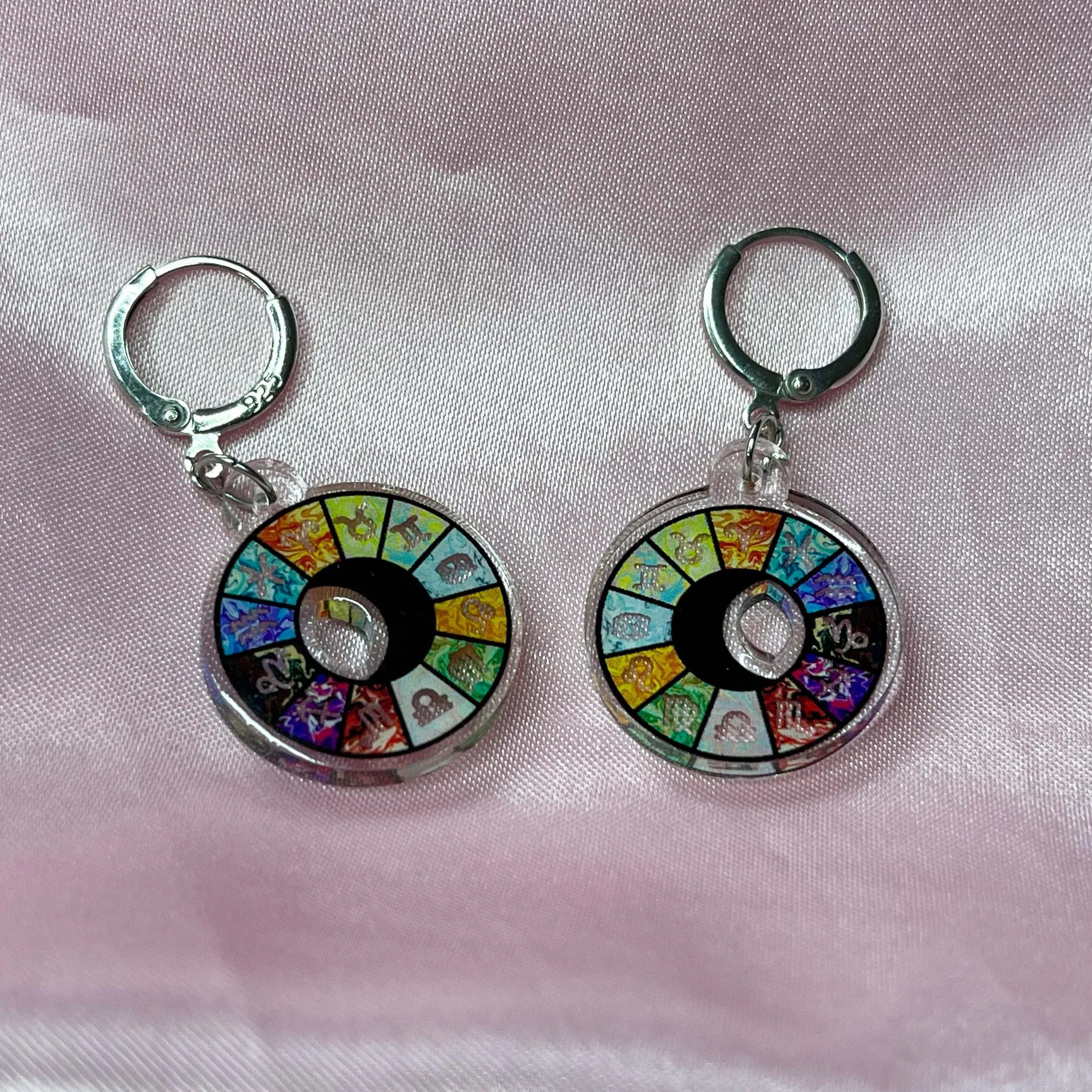 12 Zodiac Wheel Earrings