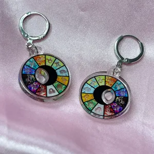 12 Zodiac Wheel Earrings