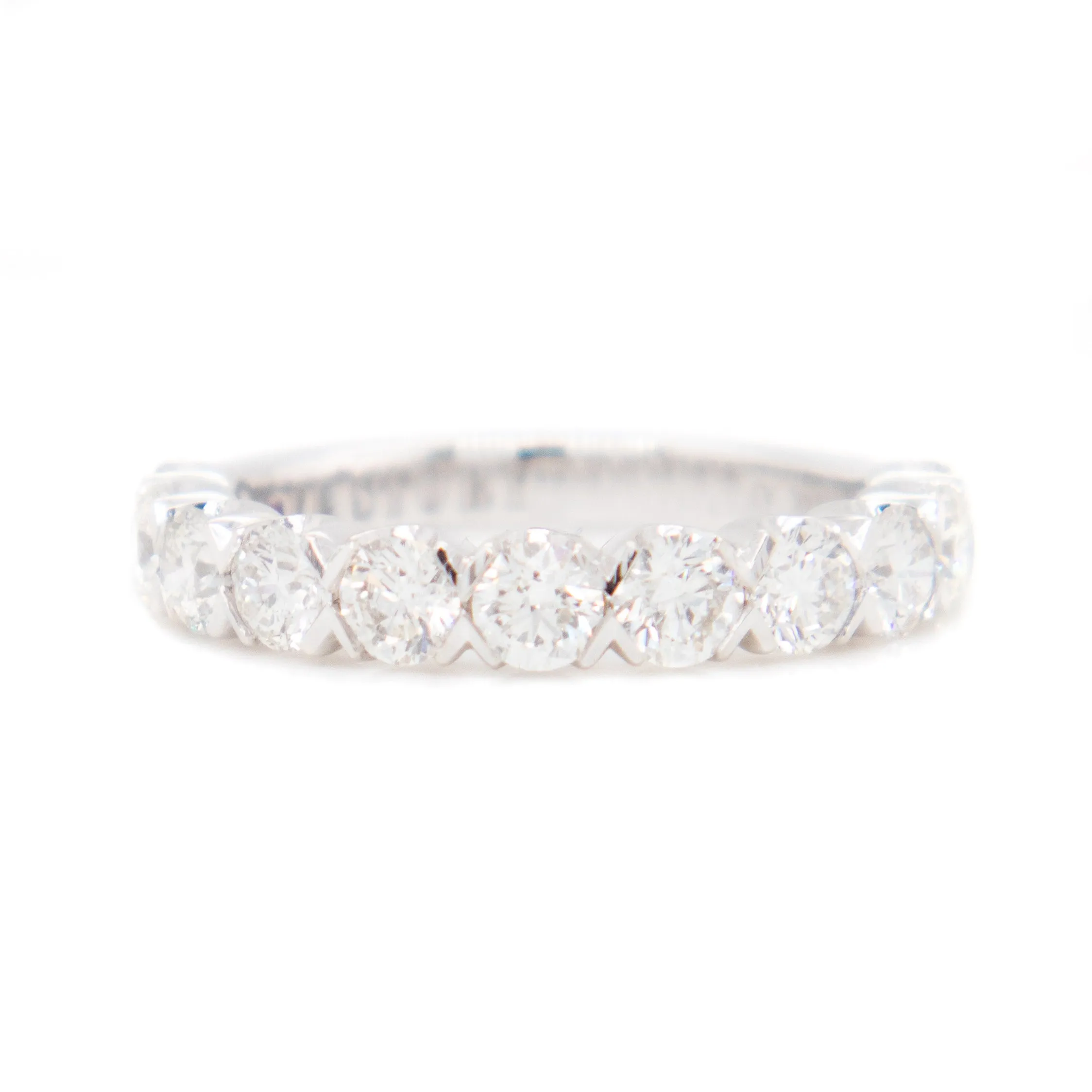 14k White Gold Diamond Band