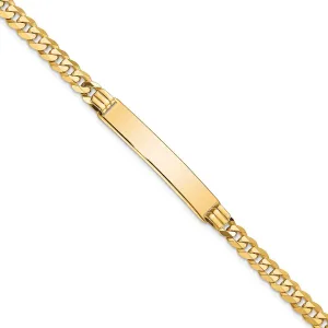 14KT Yellow Gold 7-inch 6MM ID Curb Bracelet