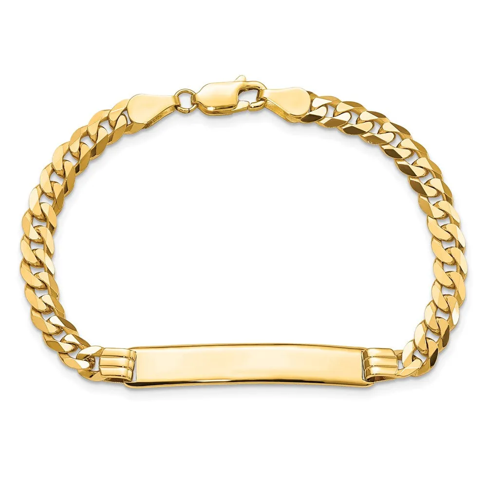 14KT Yellow Gold 7-inch 6MM ID Curb Bracelet