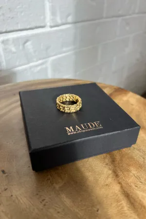 18K Weaved Statement Ring