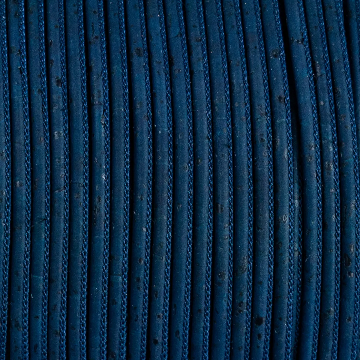 3MM round dark blue cork cord  COR-635(10 meters)