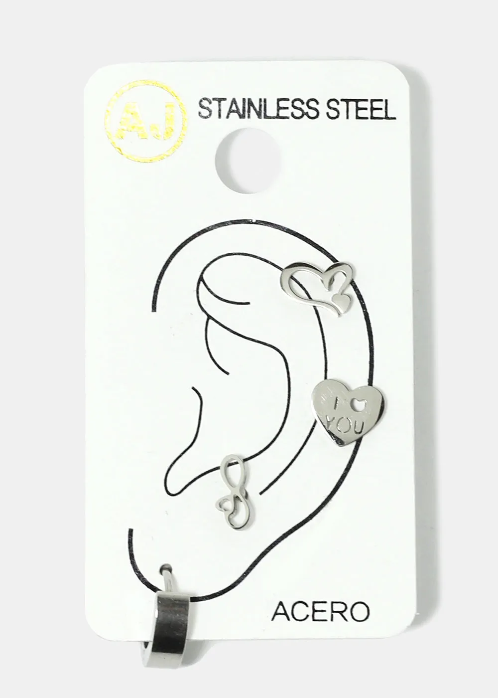 4-Piece Heart & Infinity Earrings