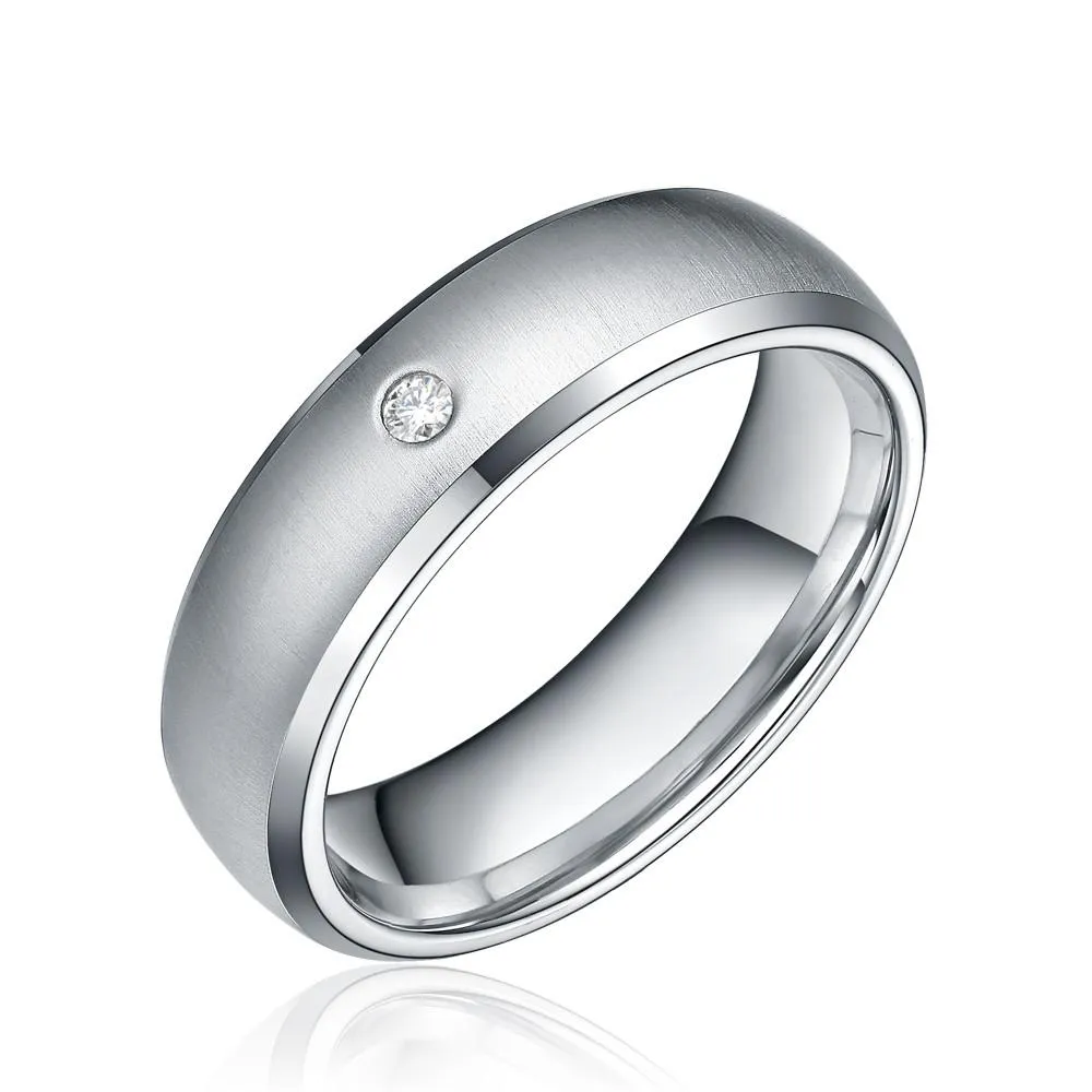 6mm Women's Silver Stainless Steel Ring