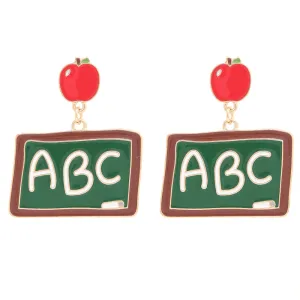 ABC SCHOOL BLACKBOARD EARRING