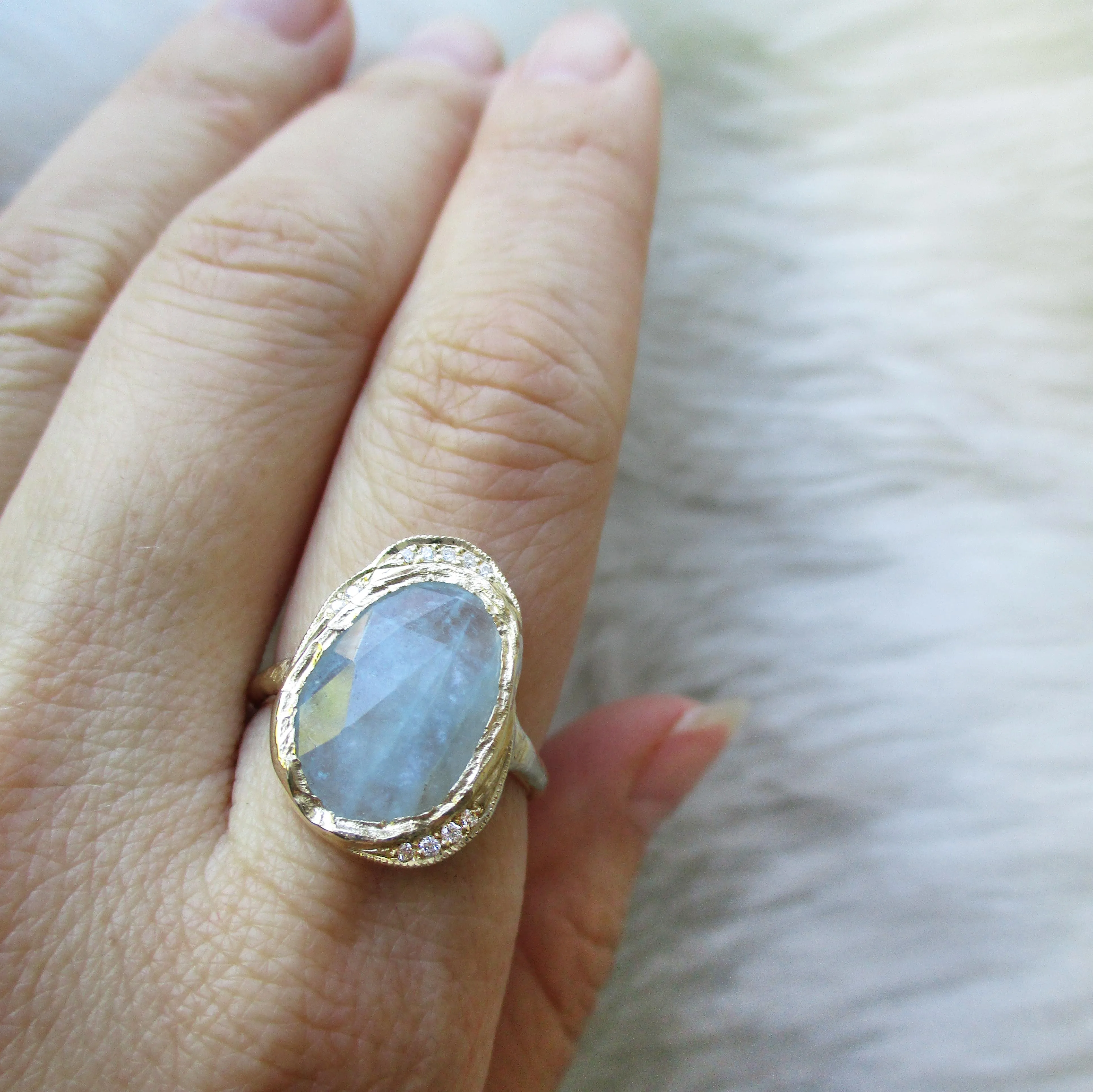 Aquamarine Hidden Cove Ring