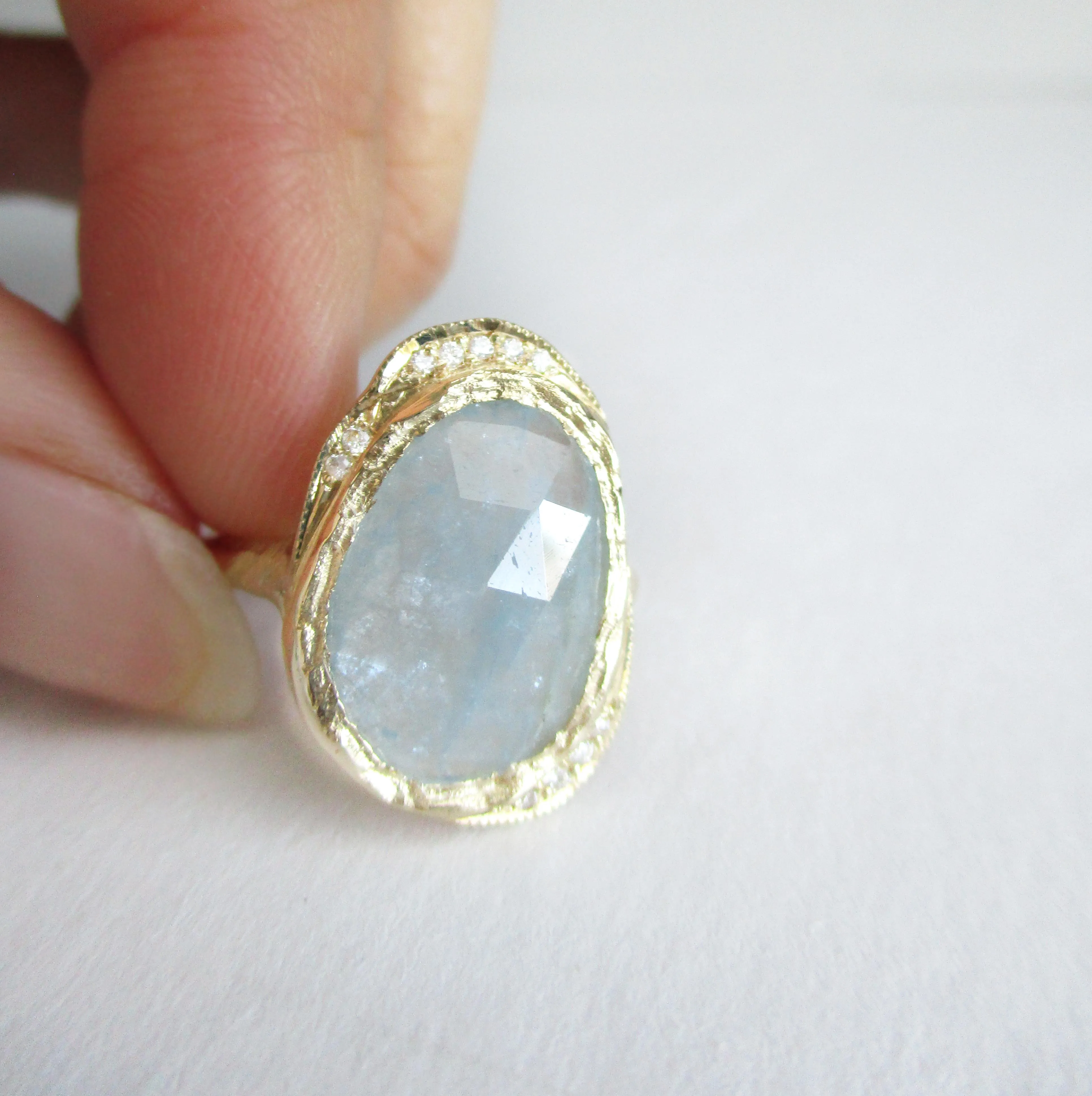 Aquamarine Hidden Cove Ring