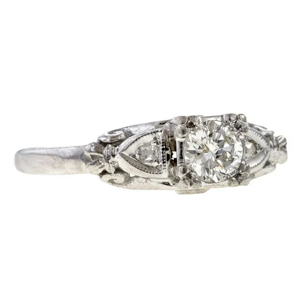 Art Deco Diamond Engagement Ring, 0.28ct.