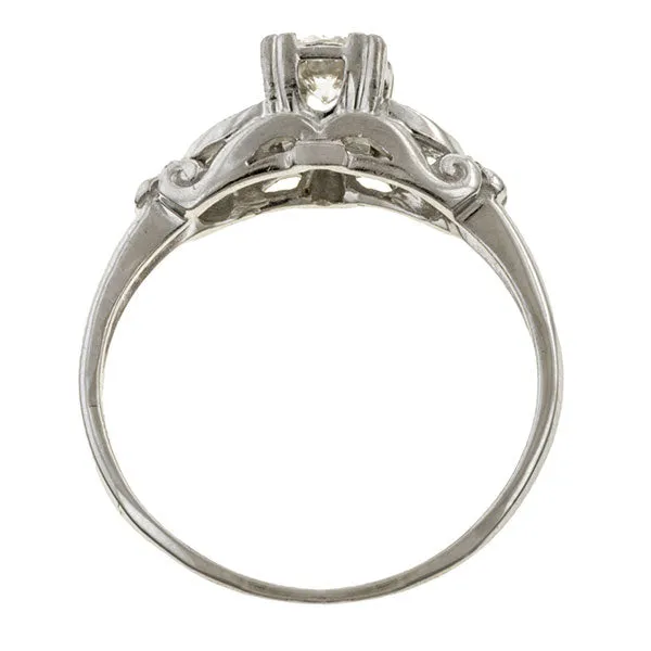 Art Deco Diamond Engagement Ring, 0.28ct.