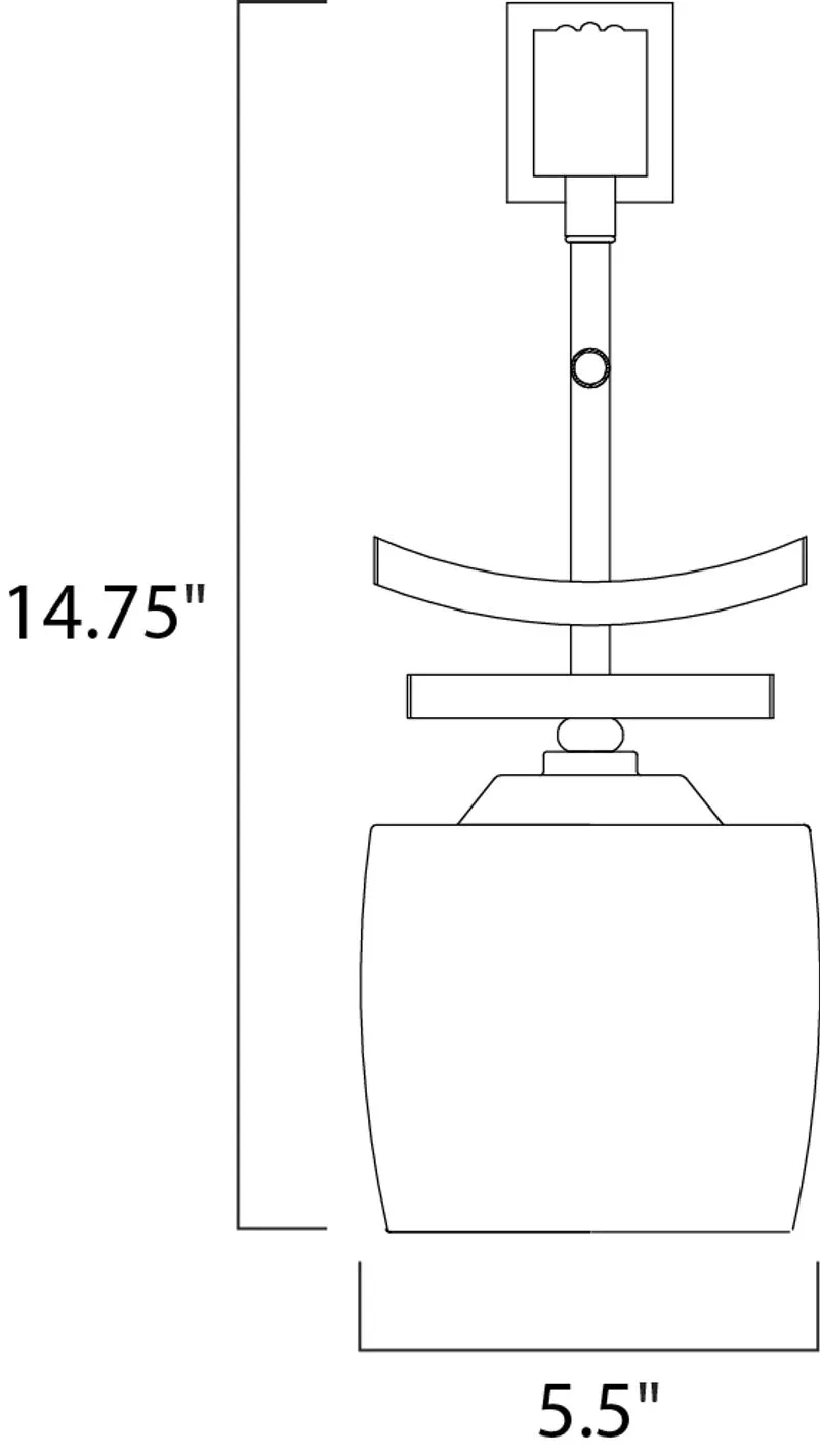 Asiana 5.5" Single Light Mini-Pendant in Roasted Chestnut