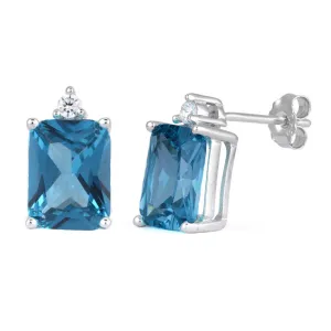 Blue Topaz Earrings