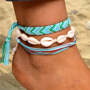 Bohemian Waterproof Wax Rope Anklets Set for Women