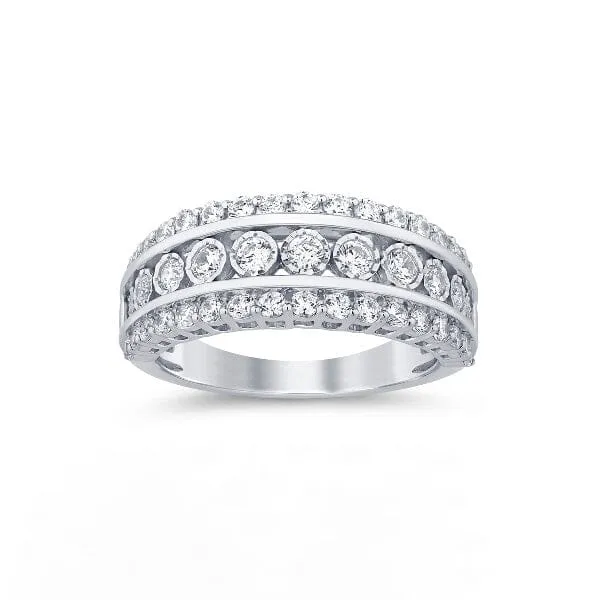 Brilliant Dress Ring with 1.00ct of Diamonds in 10ct White Gold