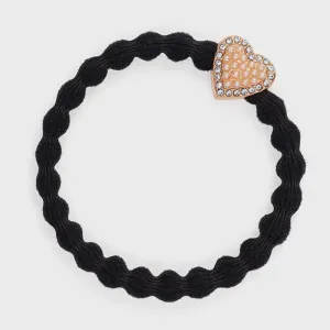 By Eloise Bangle Bling Heart Rose Gold| Black