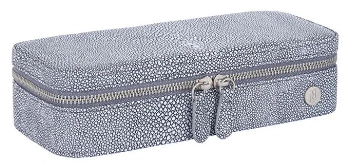 Caramia Reece Stingray Jewellery Case With Zip | Grey