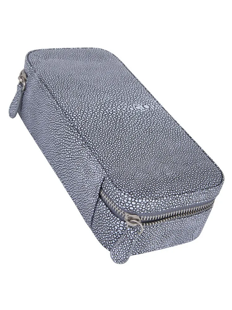 Caramia Reece Stingray Jewellery Case With Zip | Grey