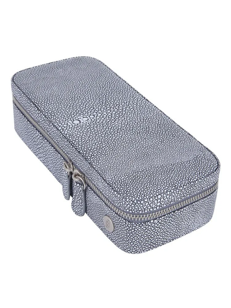 Caramia Reece Stingray Jewellery Case With Zip | Grey