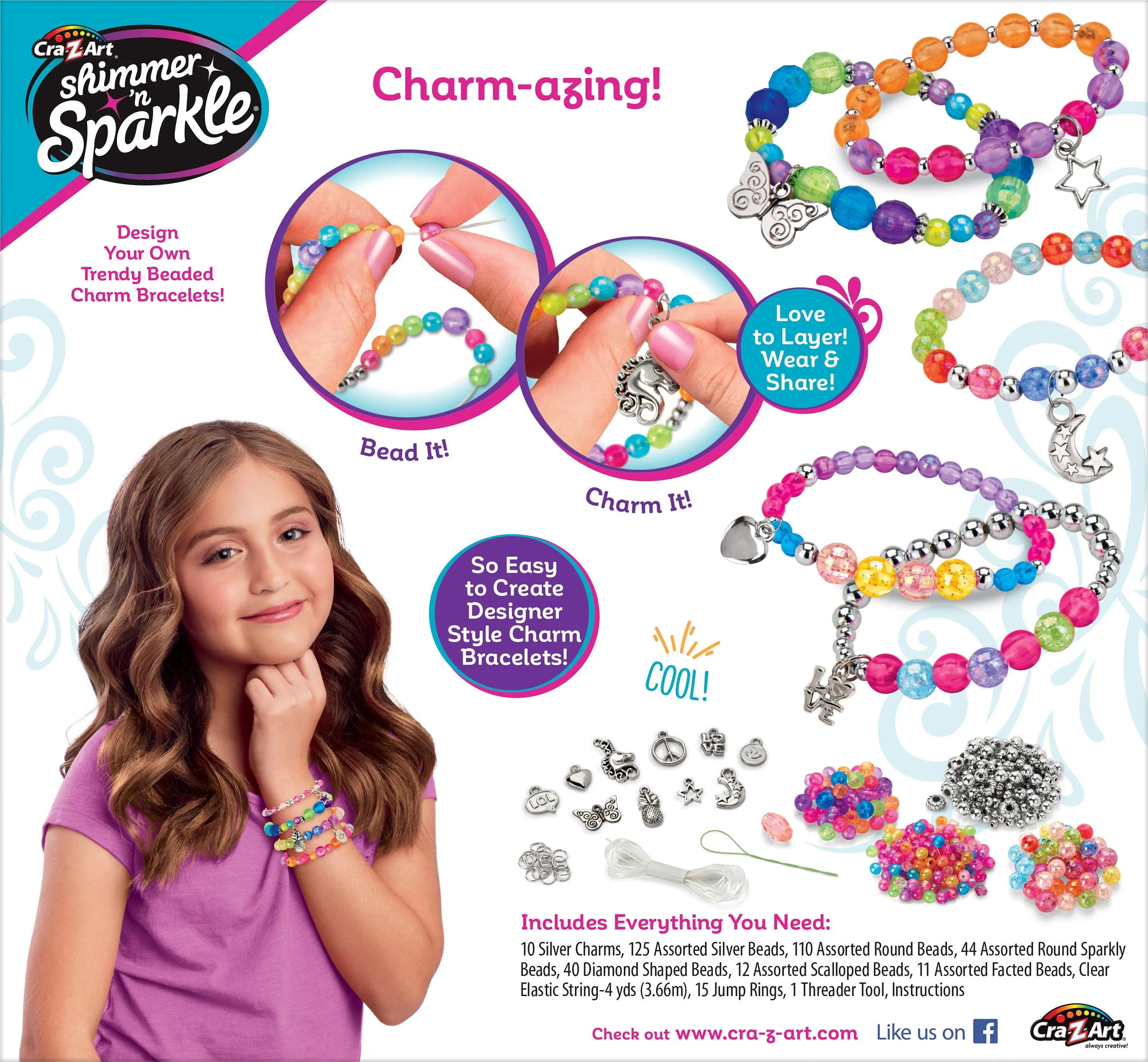 Cra-Z-Art Shimmer 'N Sparkle Charm & Bead Bracelets