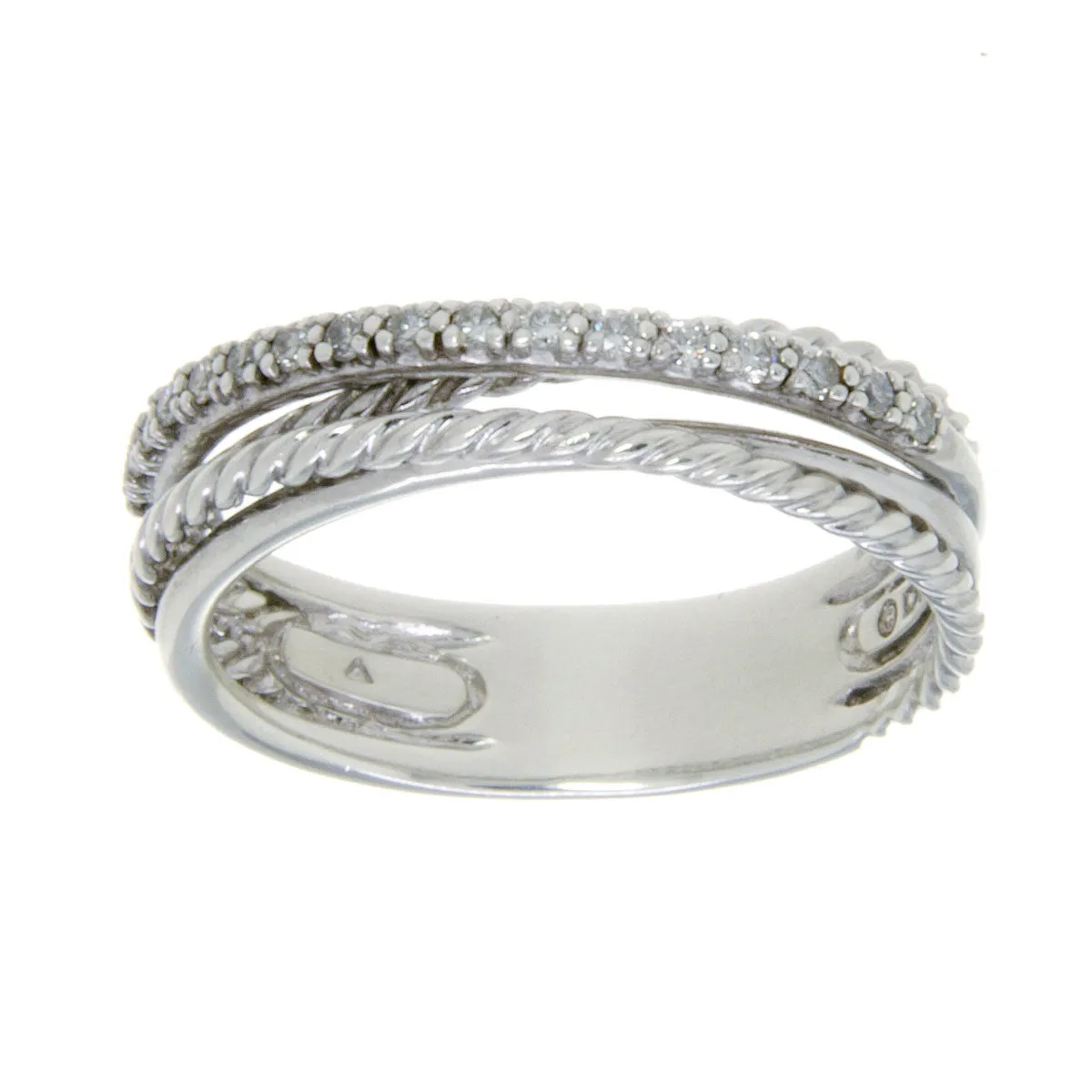 David Yurman Crossover Ring with Diamonds