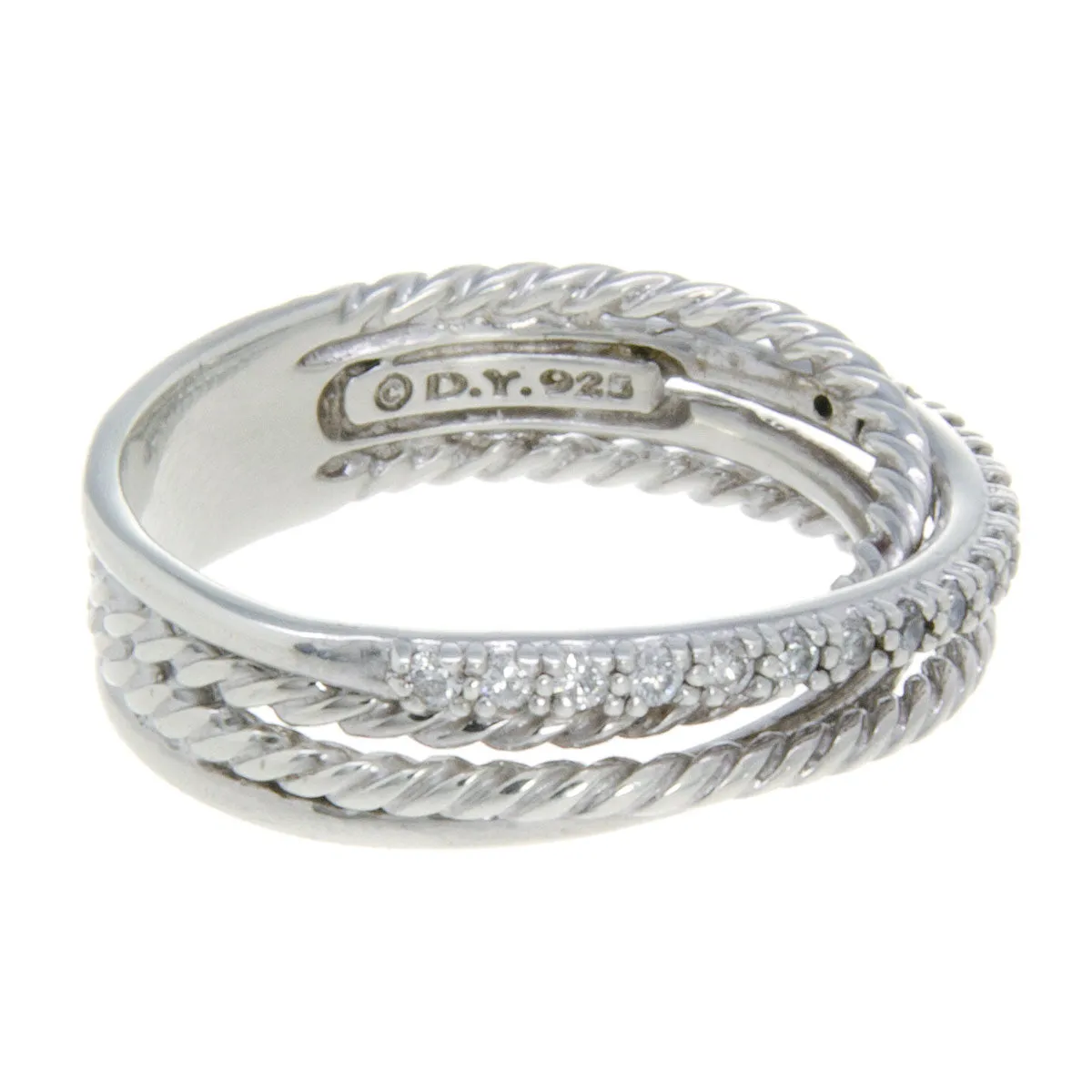 David Yurman Crossover Ring with Diamonds