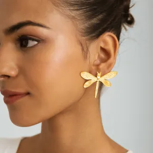 Dragonfly Earrings - Gold