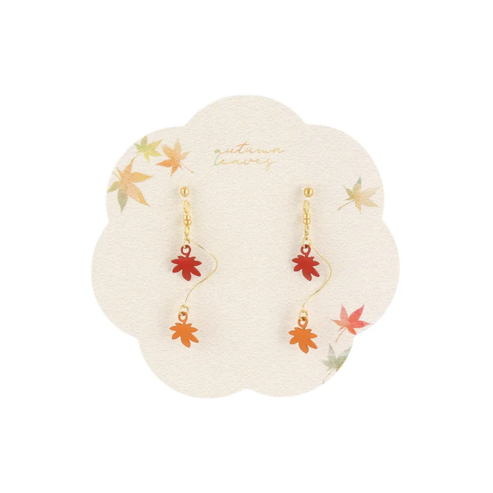 Floating Double Momiji Earrings