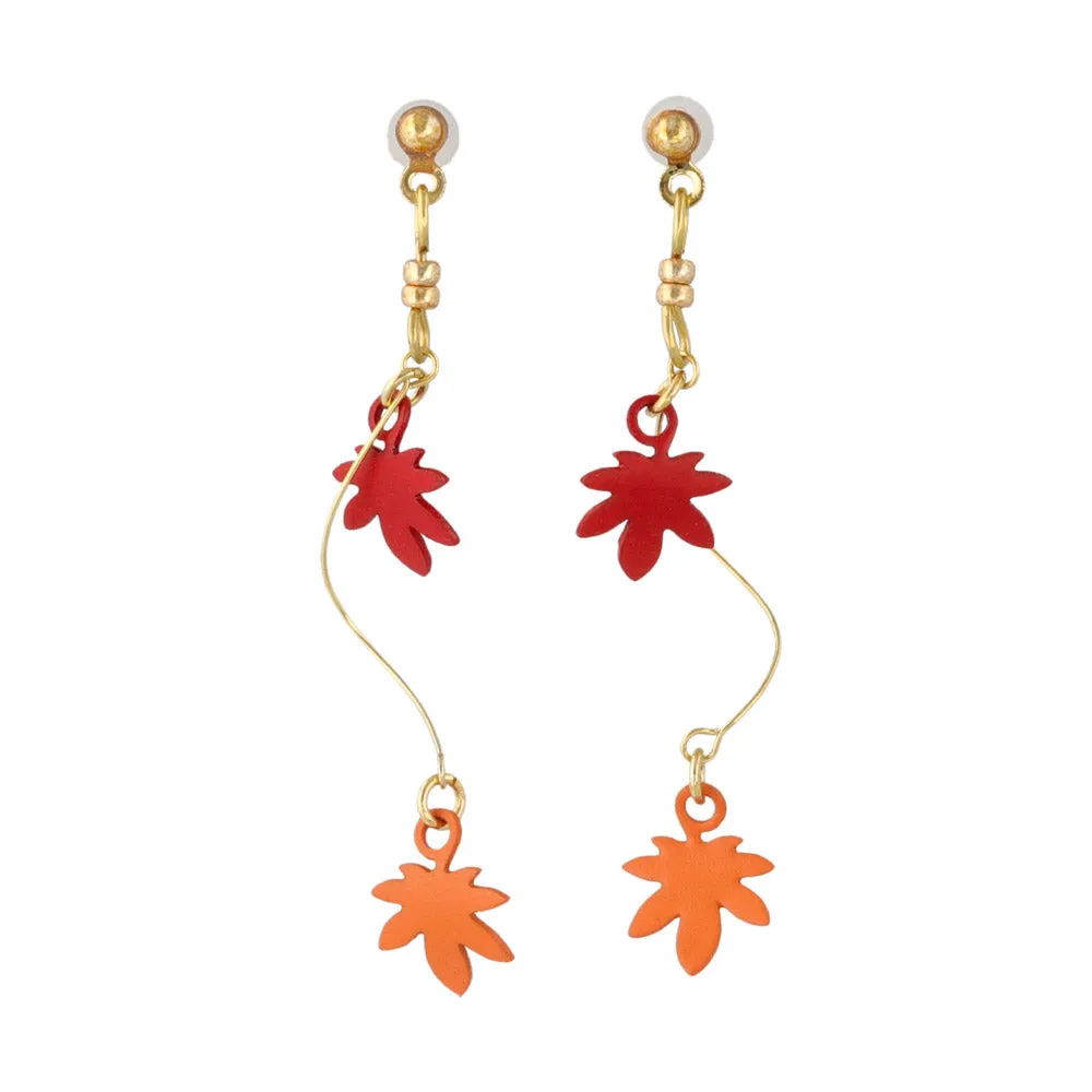 Floating Double Momiji Earrings