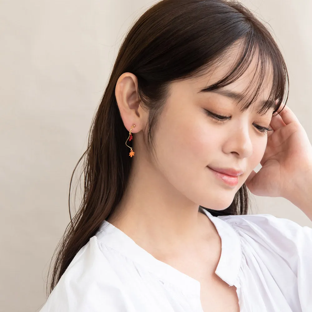 Floating Double Momiji Earrings