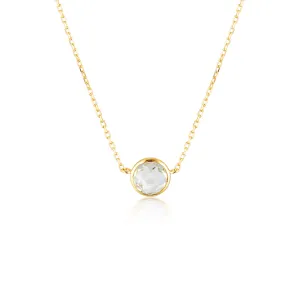 Georgini Lucent White Topaz Gold Necklace