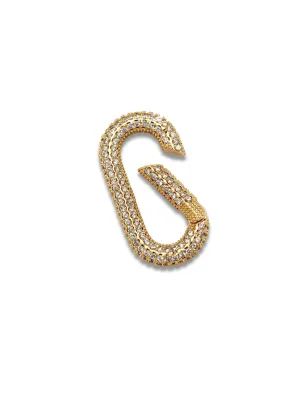 Gold Oval Pavé Clicker Clasp