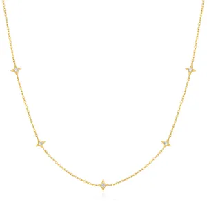 Gold Stars Station Necklace