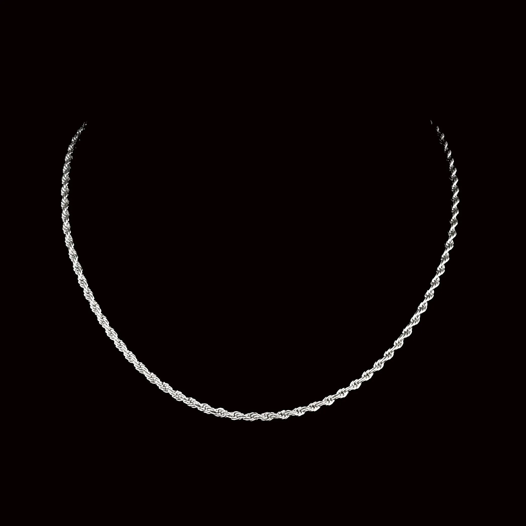 Grady Silver-tone Rope Chain Necklace