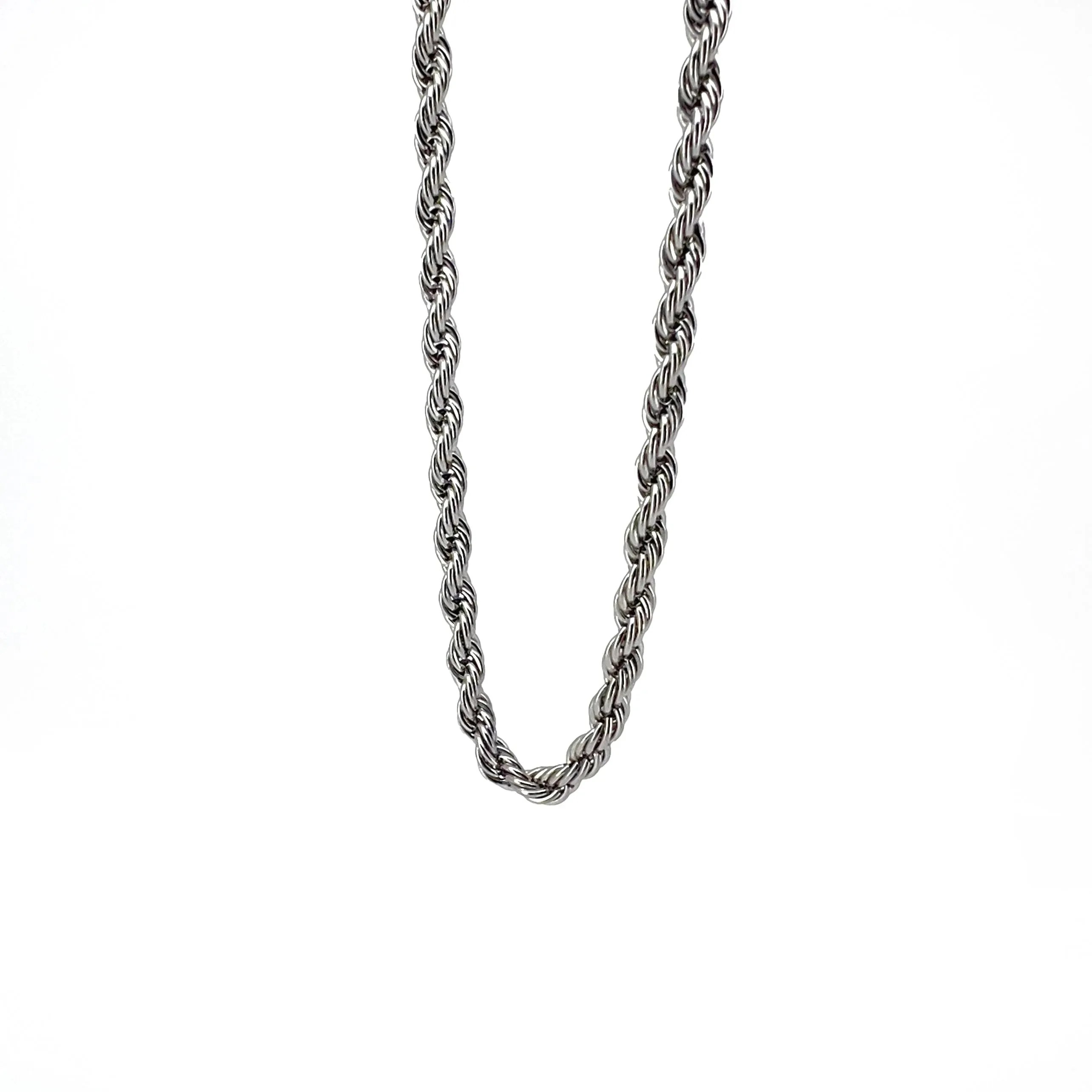 Grady Silver-tone Rope Chain Necklace