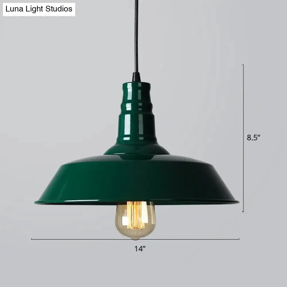 Iron Industrial Pendant Light for Barn Restaurant with 1-Light Fixture