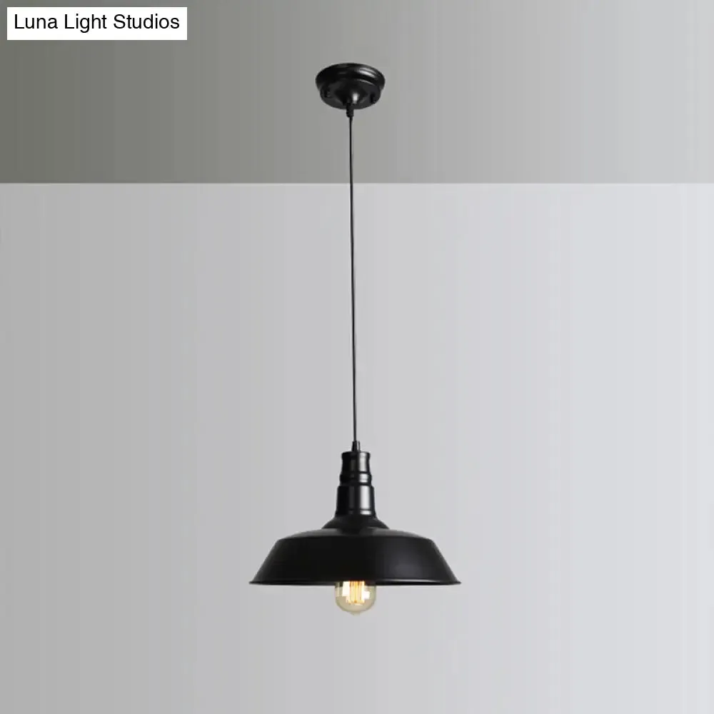 Iron Industrial Pendant Light for Barn Restaurant with 1-Light Fixture