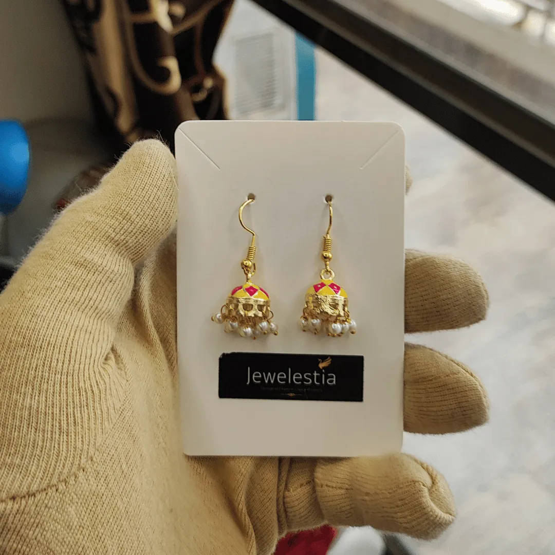 Jewelestia Radiant Rani Pink Jhumka