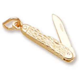 Knife Charm In Yellow Gold