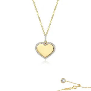 Lafonn Simulated Diamond Fancy Heart Pendant Necklace P0292CLG