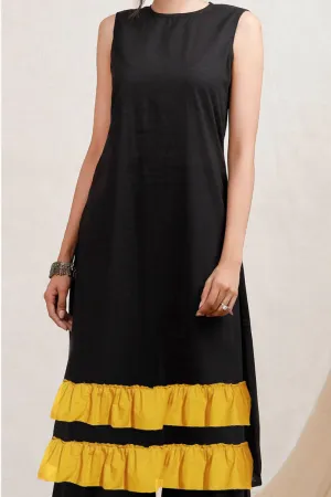 Madhuri Black Smart Kurta