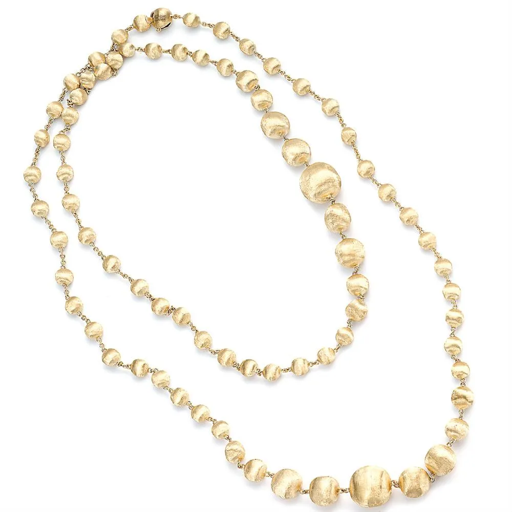 Marco Bicego Africa 18K Yellow Gold Bead Necklace 36" CB1417 Y