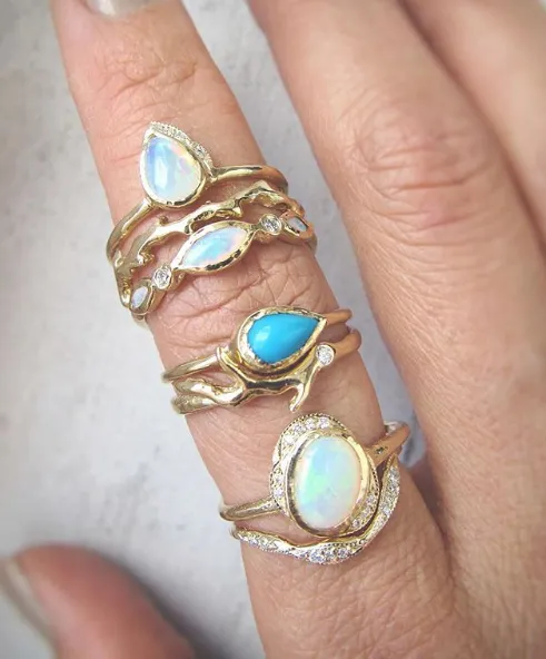 Opal Eternity Ring