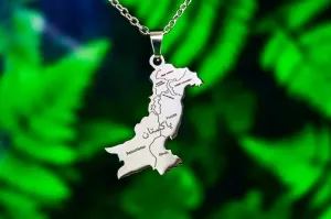 Pakistani Necklace - Silver Map