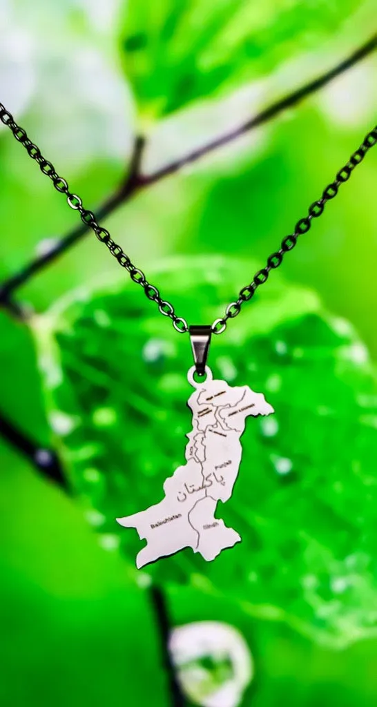 Pakistani Necklace - Silver Map