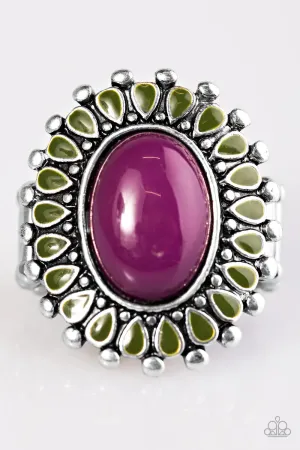 Paparazzi Ring ~ Wild Wallflower - Purple