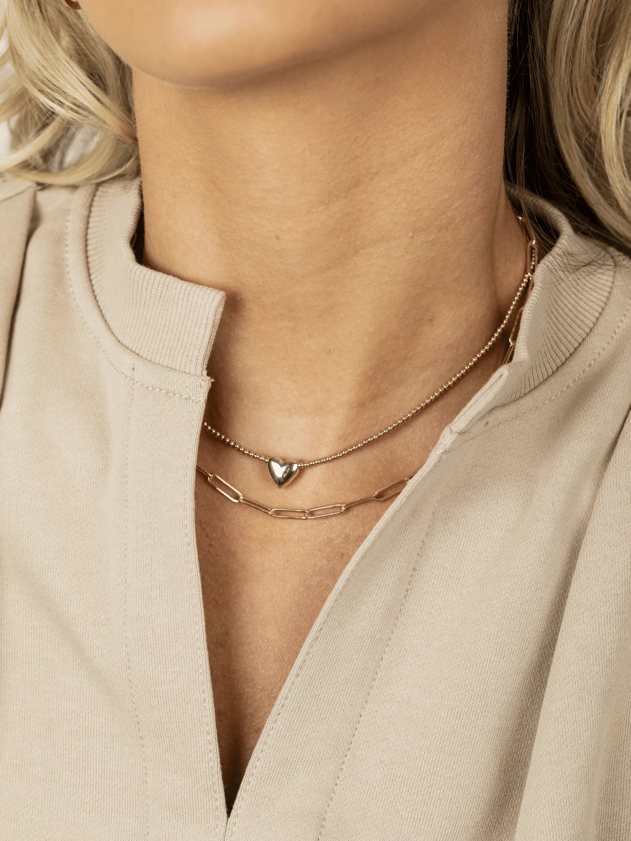 Paperclip 'L' Chain Necklace