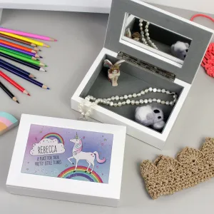 Personalised Unicorn Jewellery Box